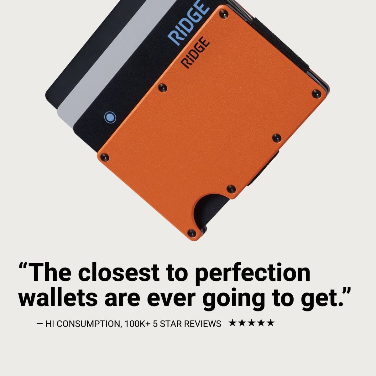 Ridge Wallet holding credit cards - closest to perfection wallets are ever going to get quote