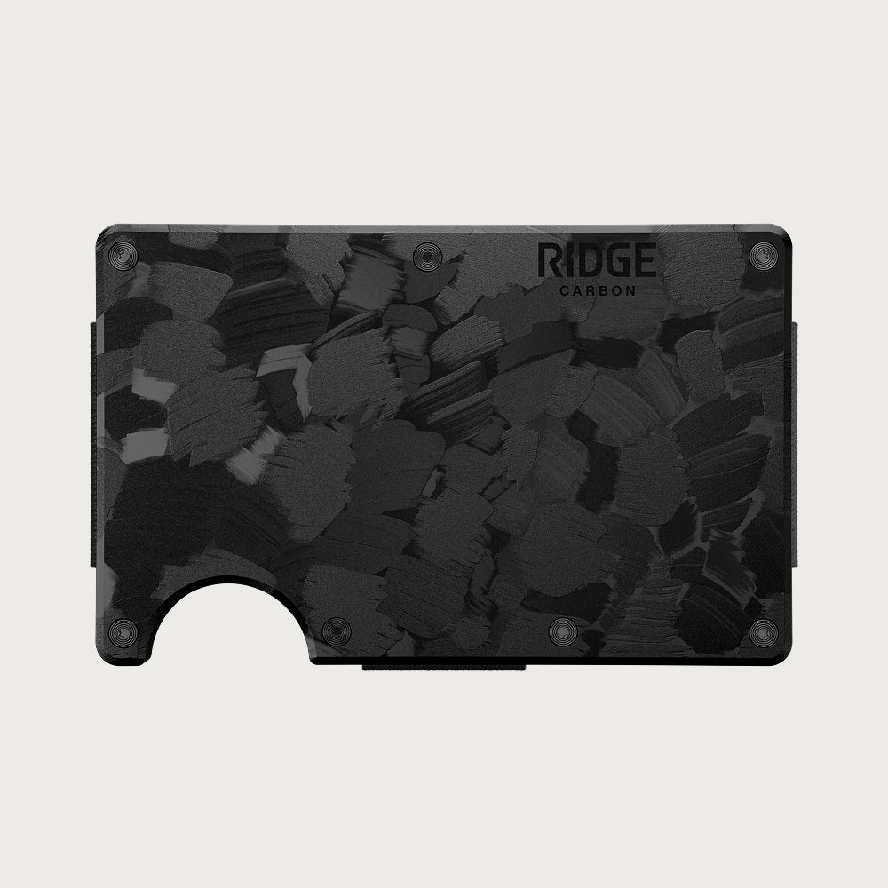 Ridge Wallet in forged carbon with marbled pattern